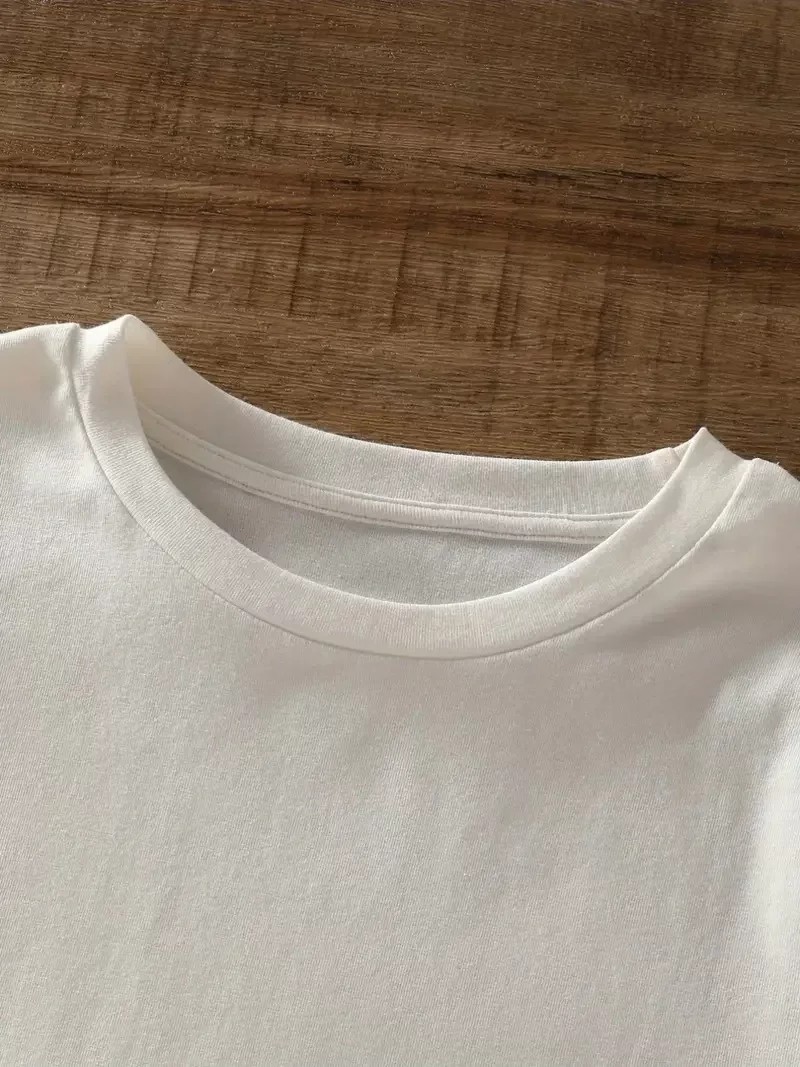 Ayı Baskılı Oversize Bisiklet Yaka Kısa Kol Tişört