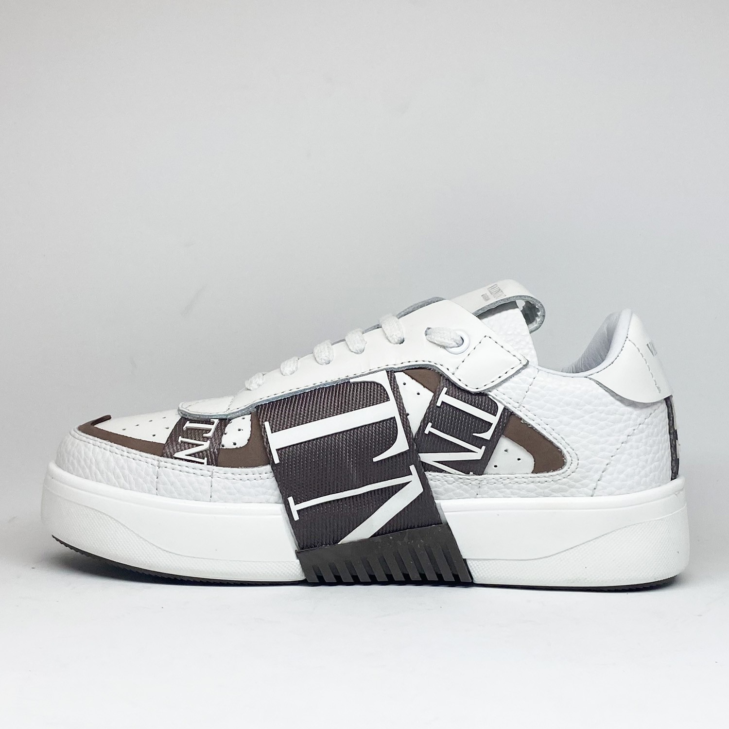 Şerit Detaylı Kahverengi Kadın Sneaker