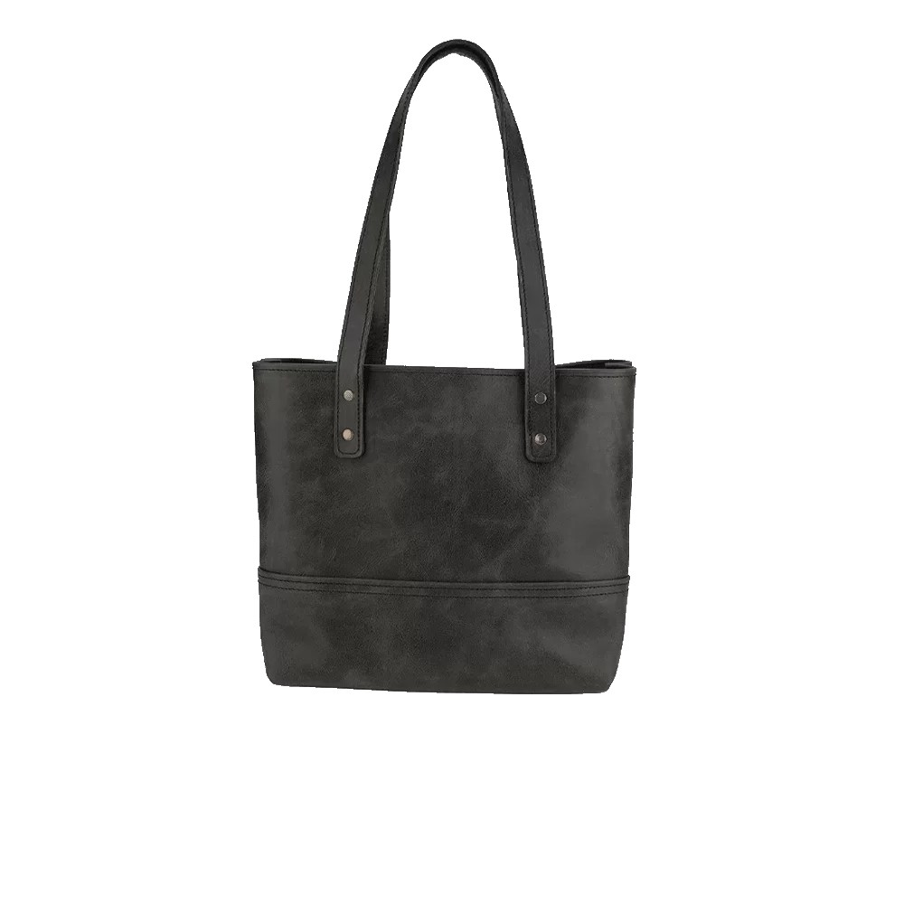 Twingold Kişiye Özel %100 Deri Rainbow Antrasit Tote Bag