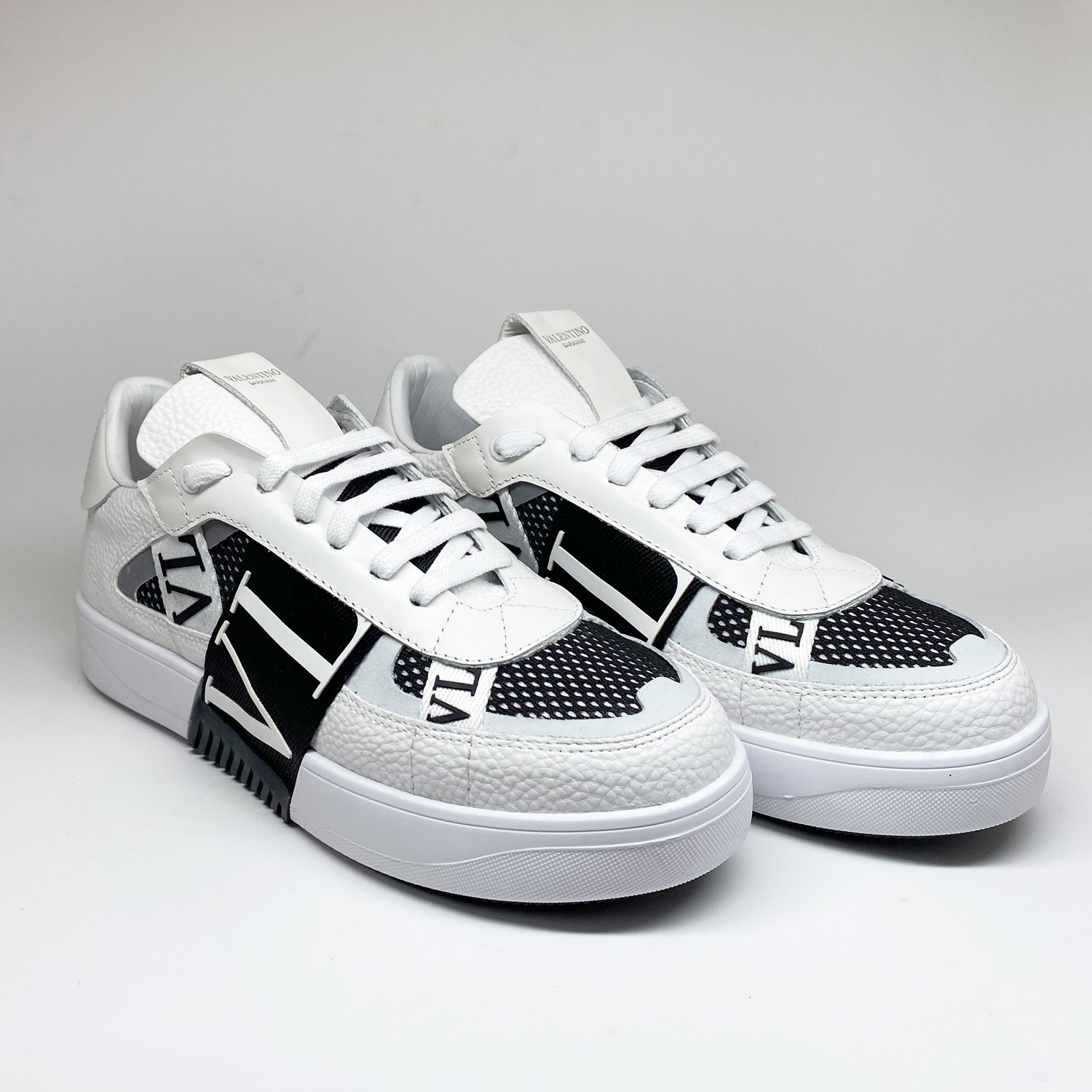 Beyaz Siyah Deri Erkek Sneaker