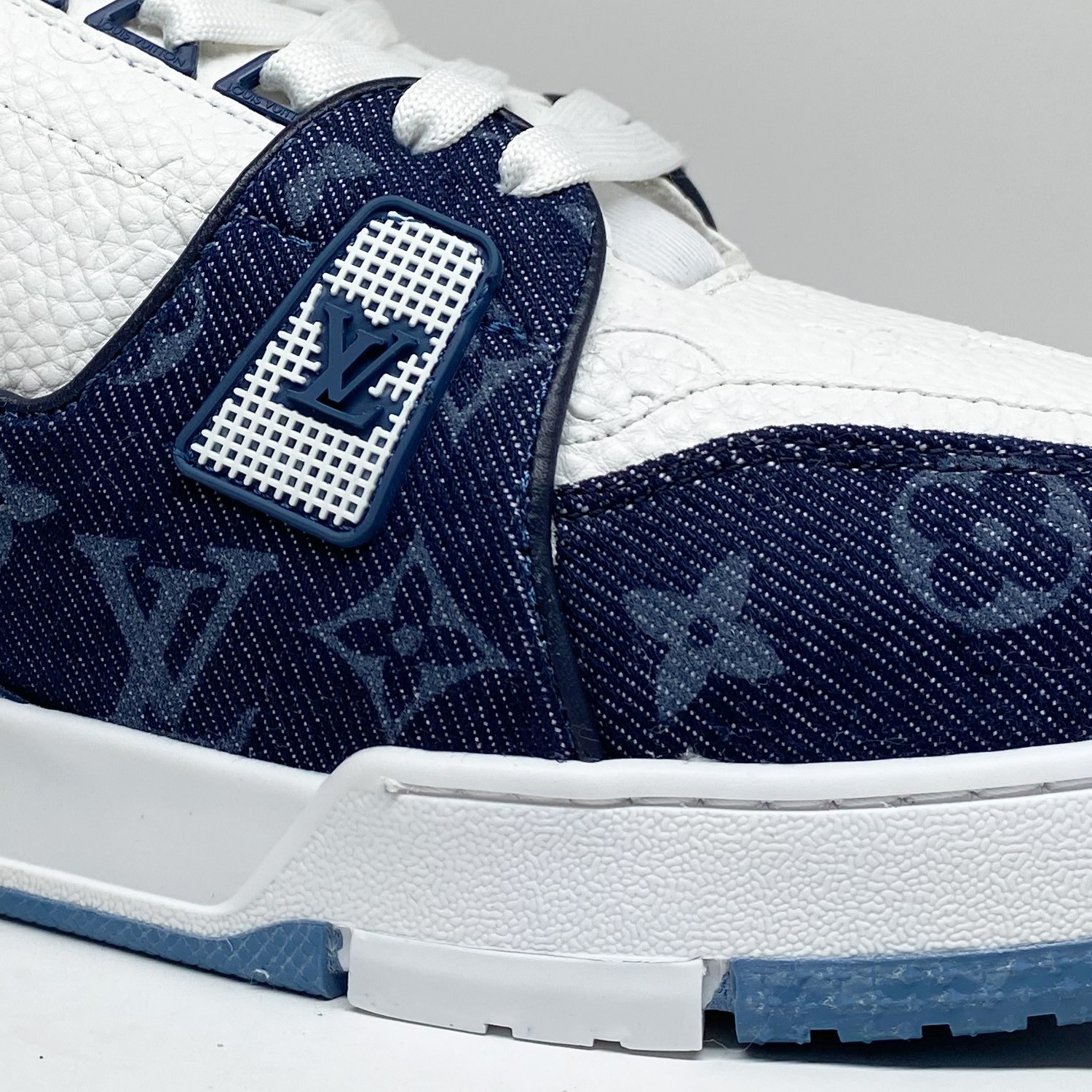 Lacivert Deri Kombin Erkek Sneaker