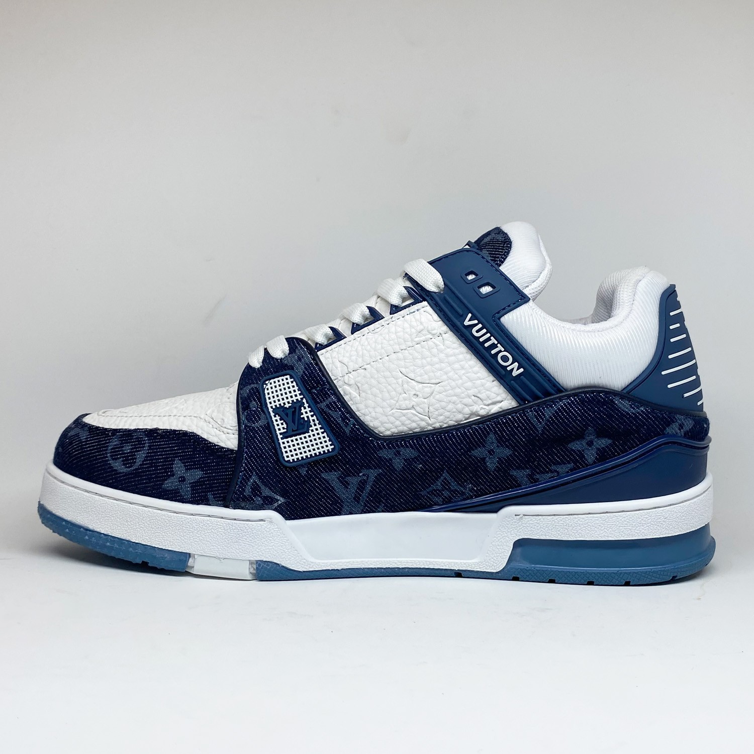 Lacivert Deri Kombin Erkek Sneaker