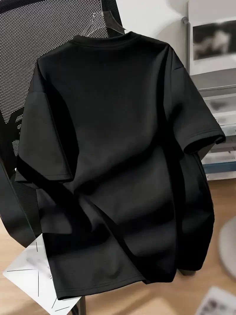 Ayı Baskılı Oversize Bisiklet Yaka Kısa Kol Tişört