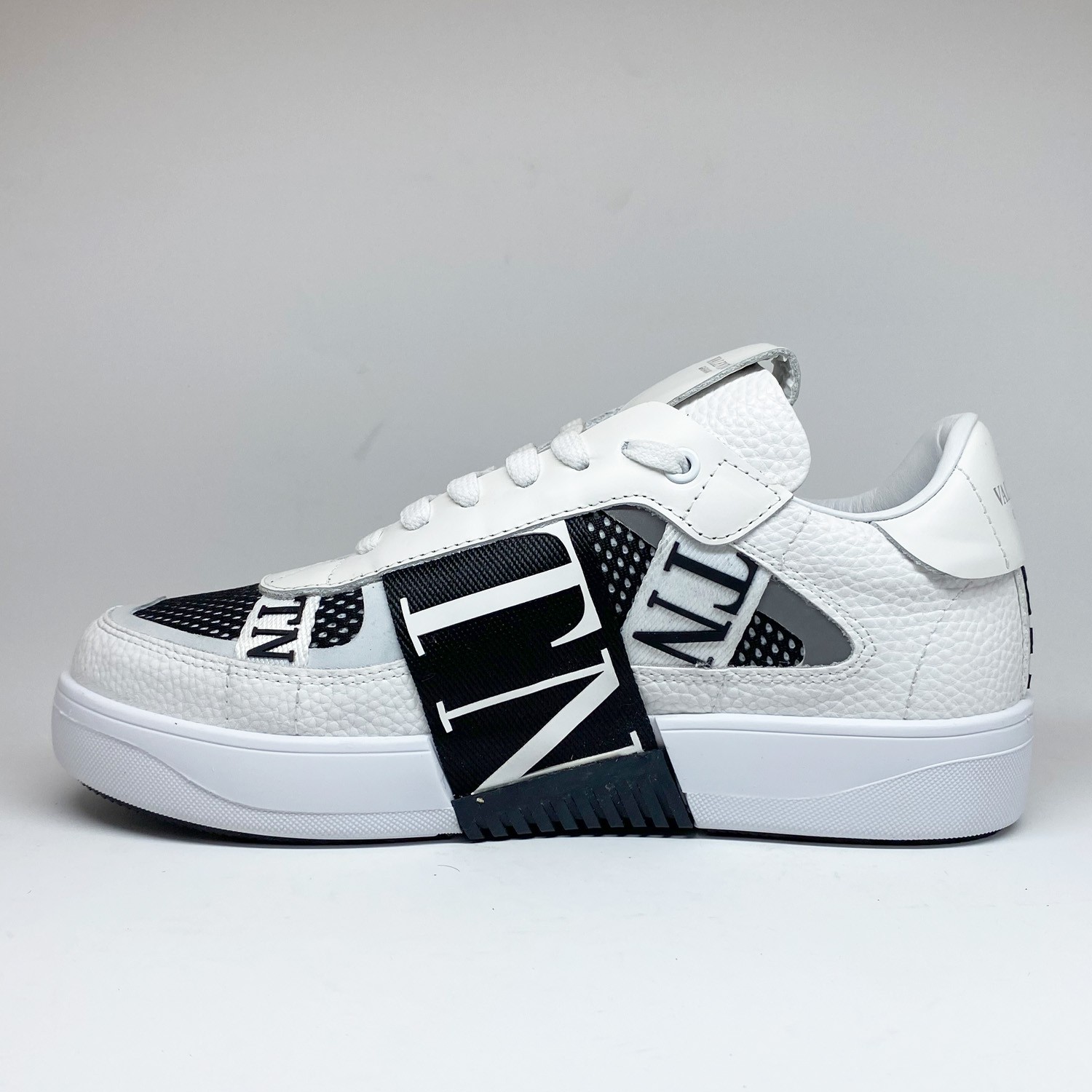 Beyaz Siyah Deri Erkek Sneaker