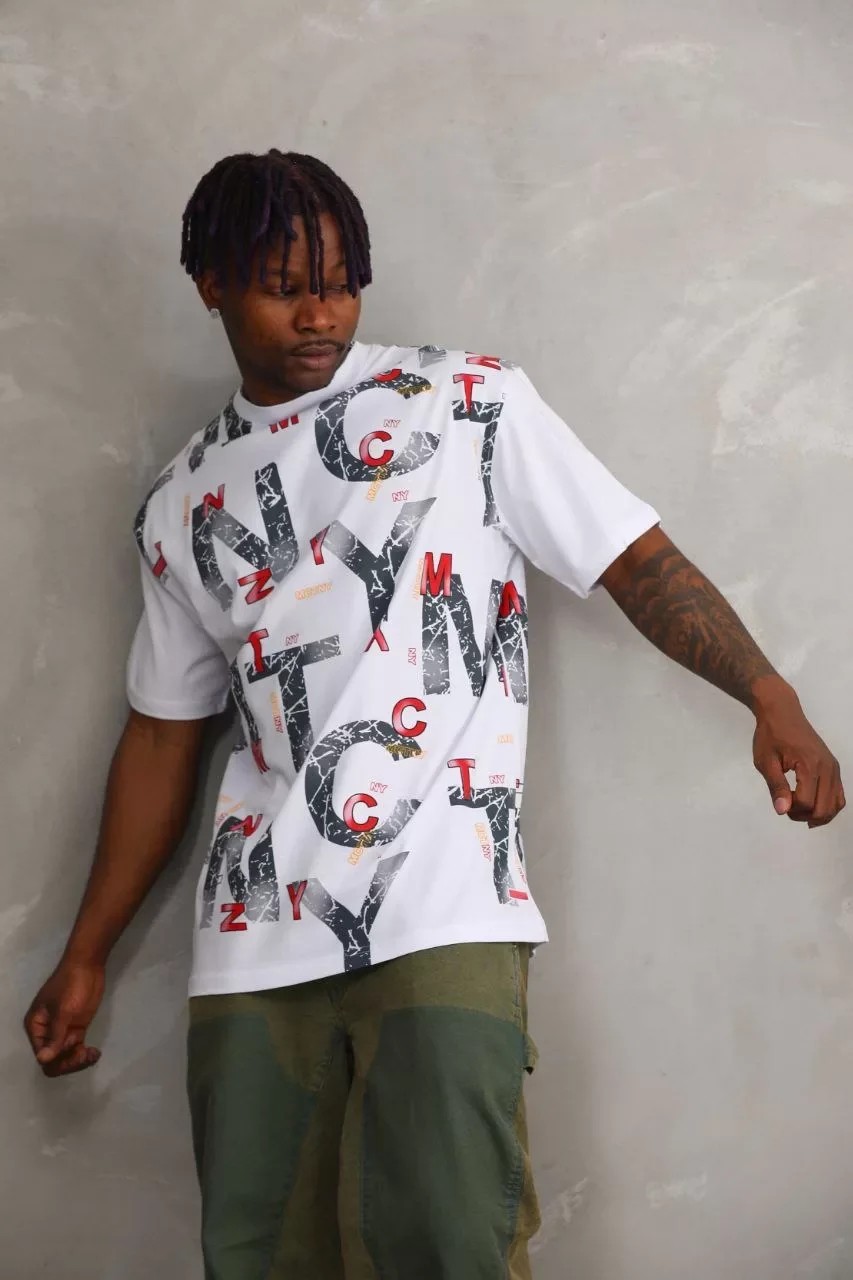Unisex Baskılı Oversize Tişört
