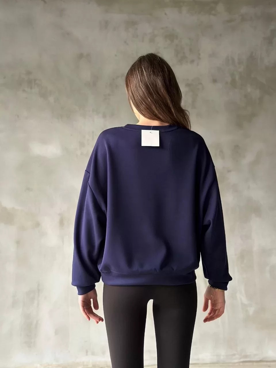 Osy Modal Yumuşak dokulu Kumaş Bisiklet Yaka Oversize Sweatshirt