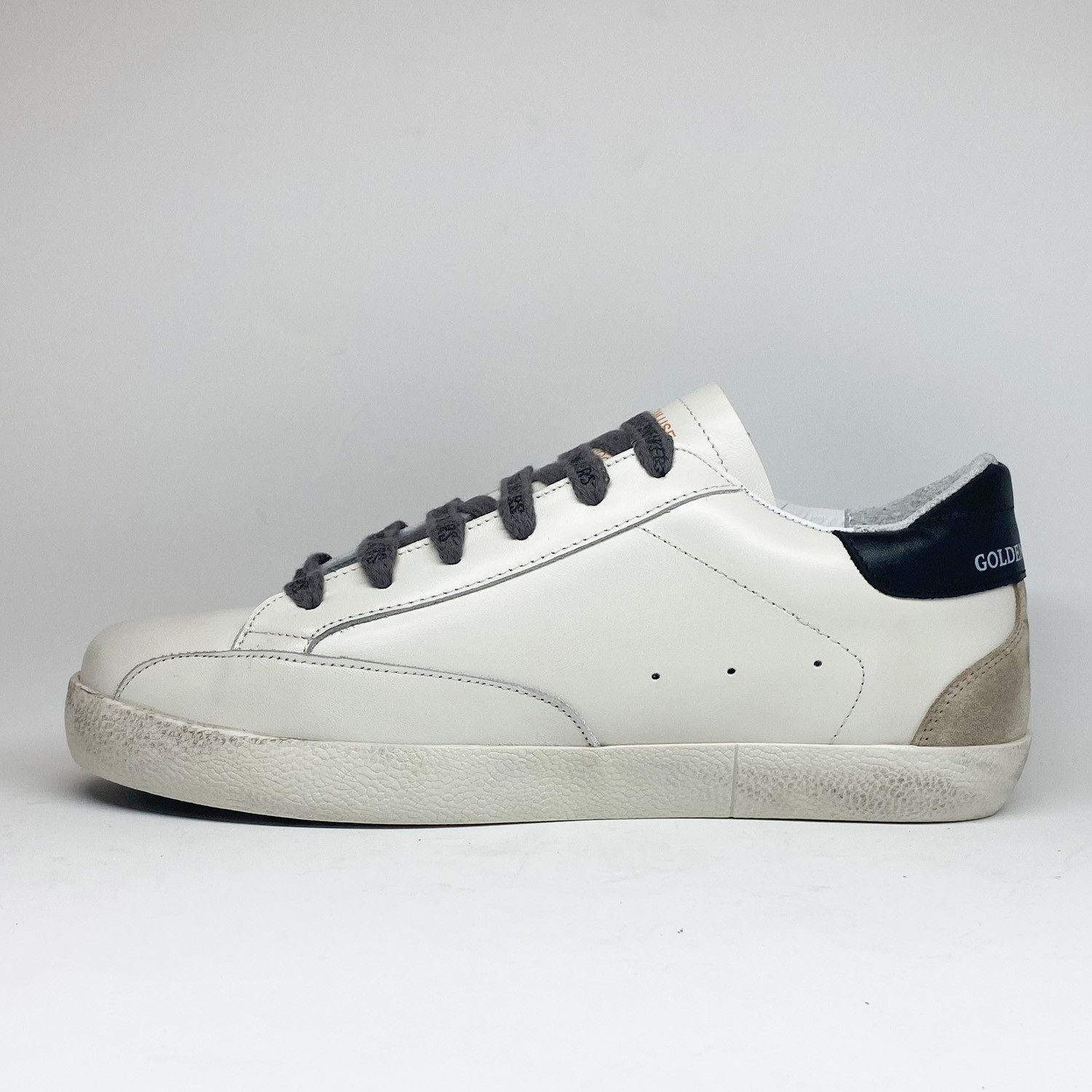 Beyaz Deri Bordo Yıldız Detaylı Erkek Sneaker