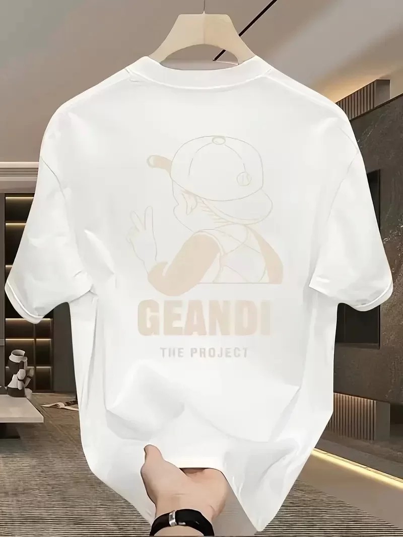 Geniş Kesim Pamuklu Tişört