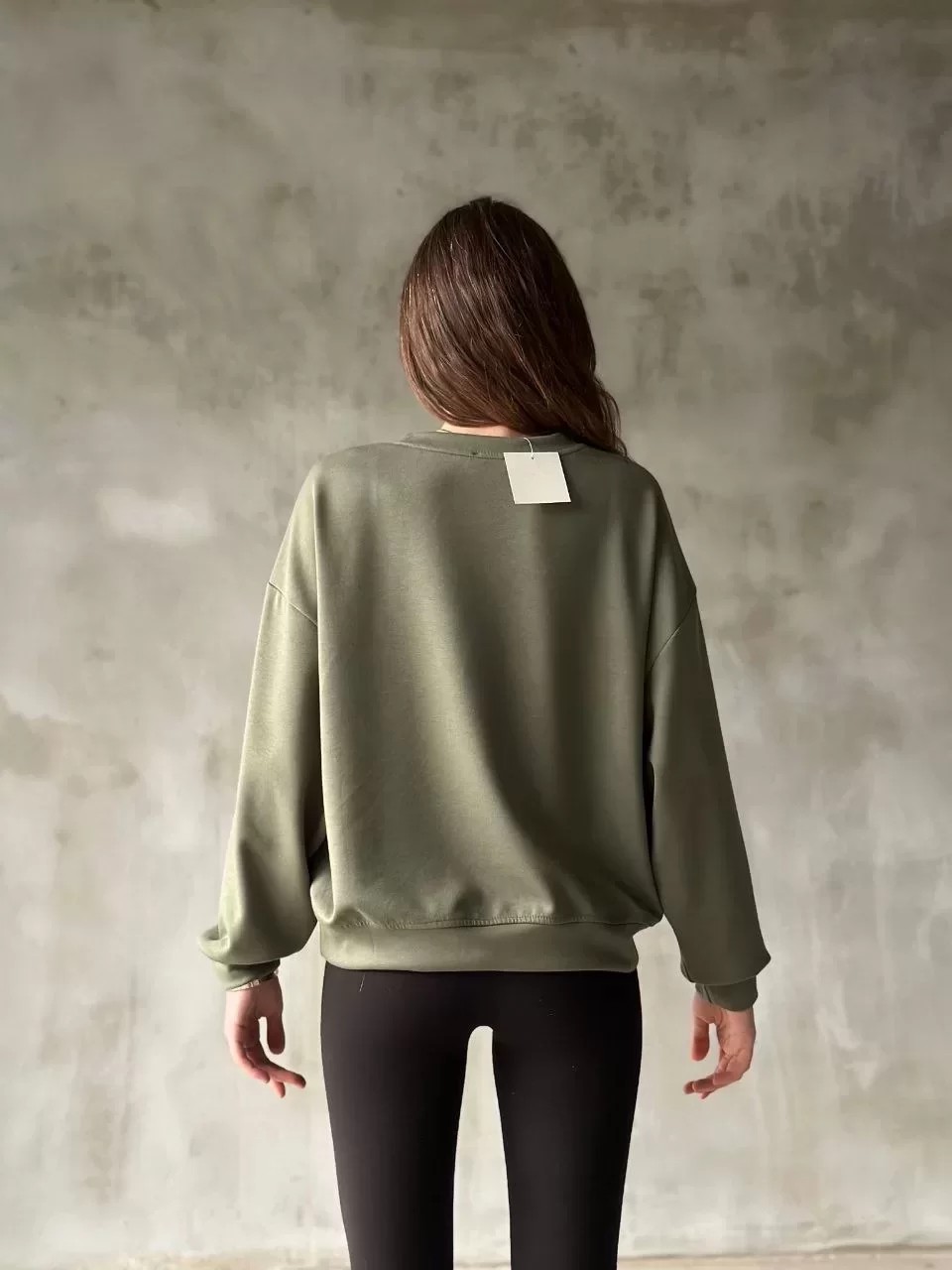 Osy Modal Yumuşak dokulu Kumaş Bisiklet Yaka Oversize Sweatshirt