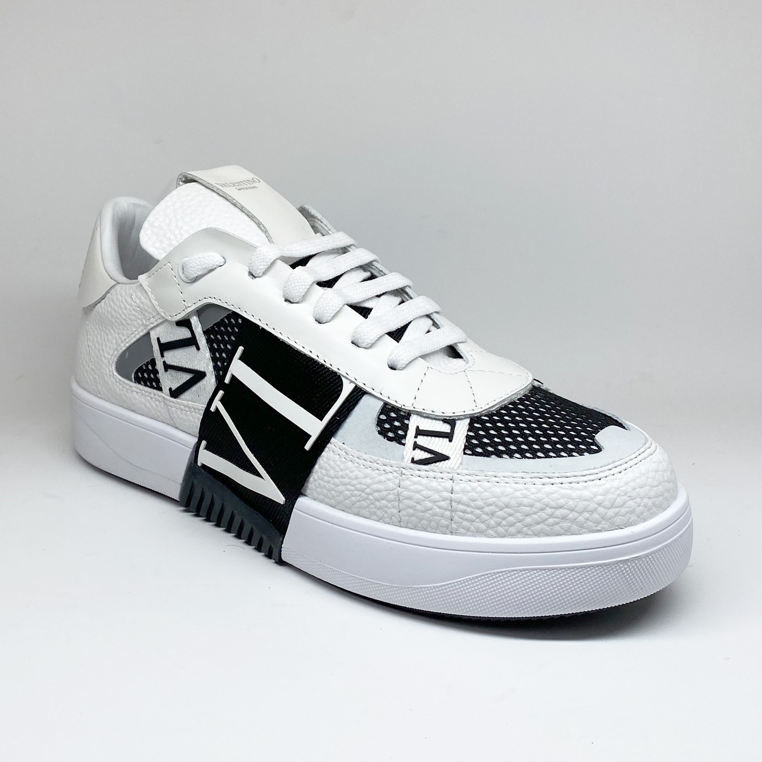 Beyaz Siyah Deri Erkek Sneaker