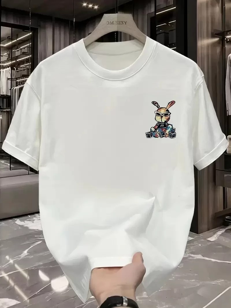 Baskılı Oversize Bisiklet Yaka Tişört