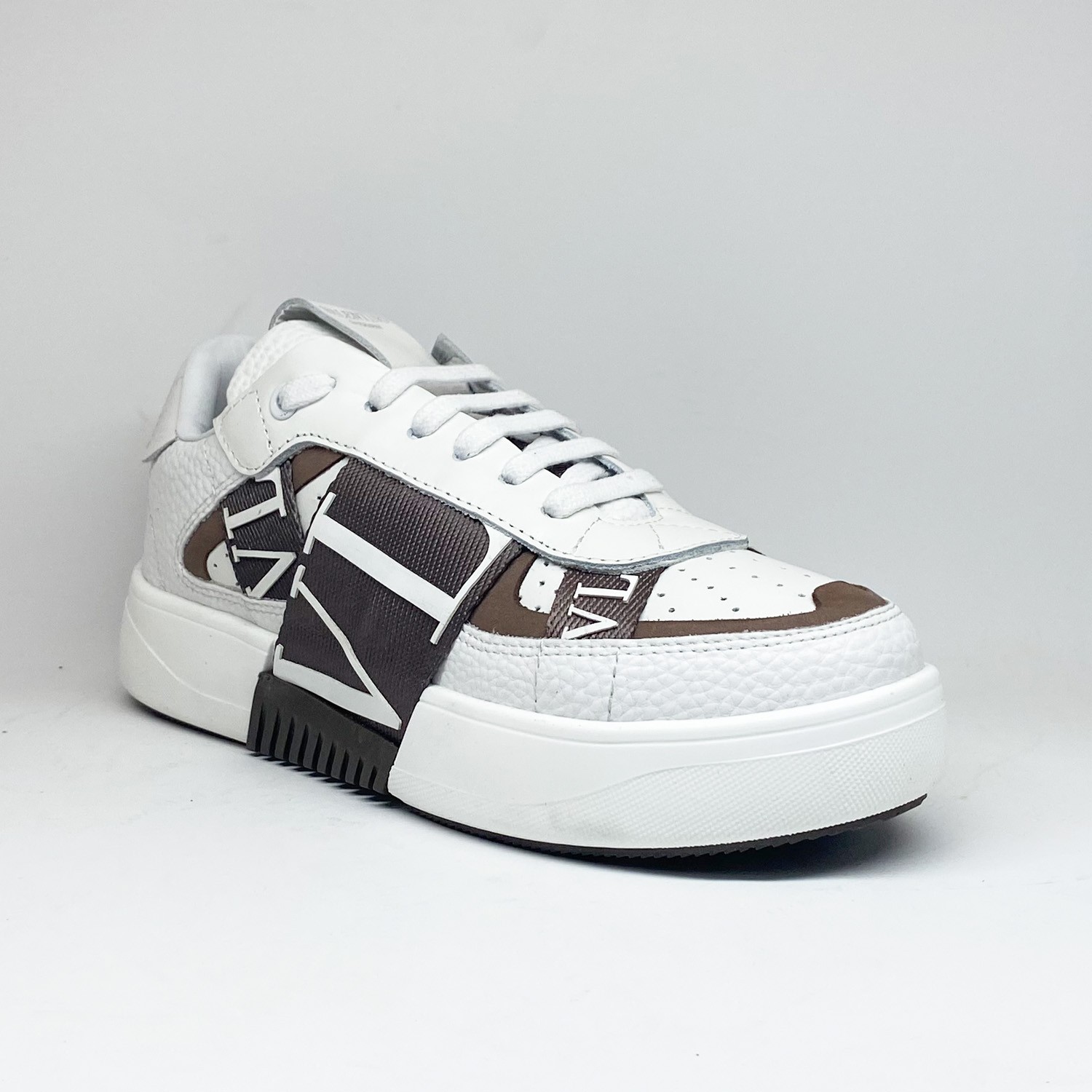 Şerit Detaylı Kahverengi Kadın Sneaker