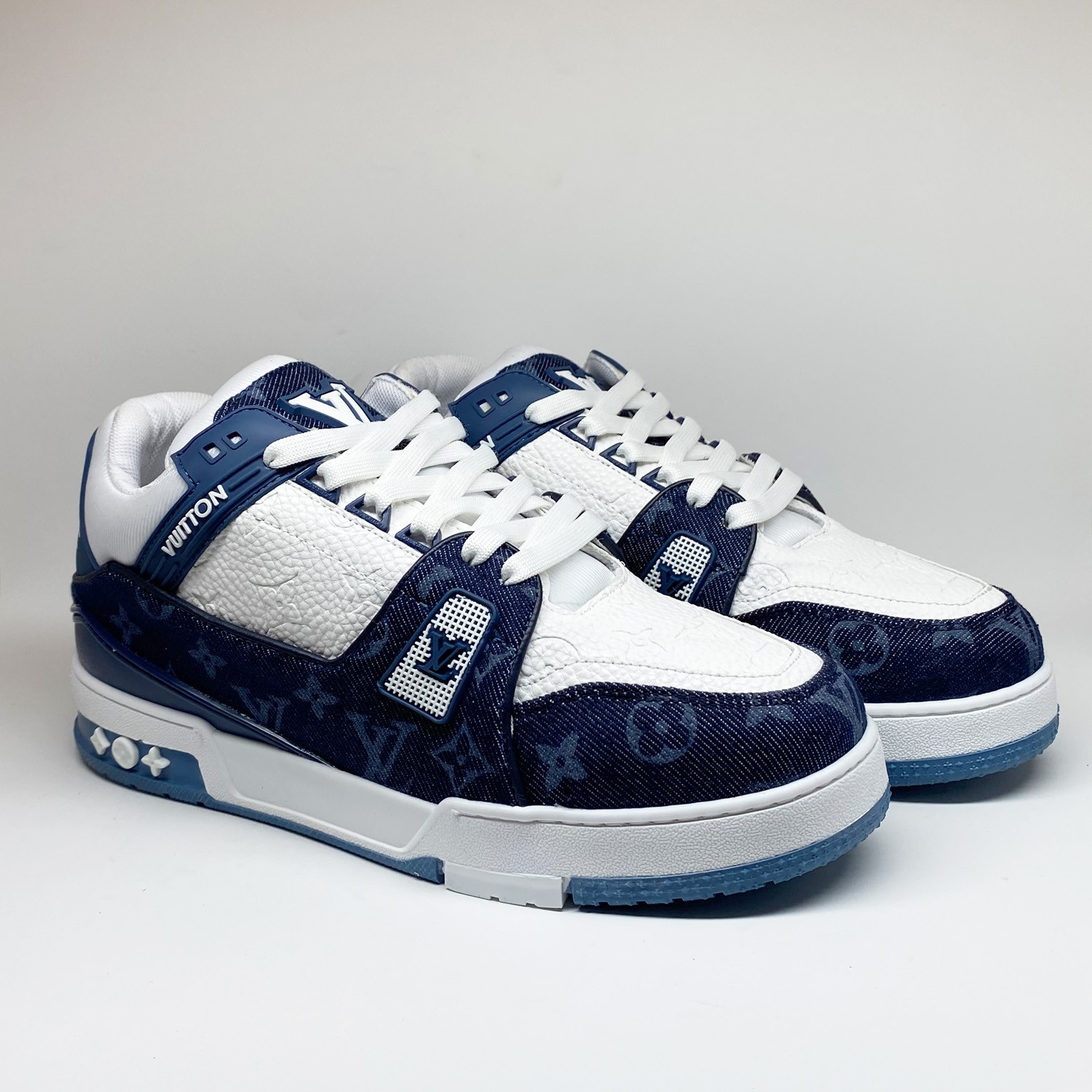 Lacivert Deri Kombin Erkek Sneaker