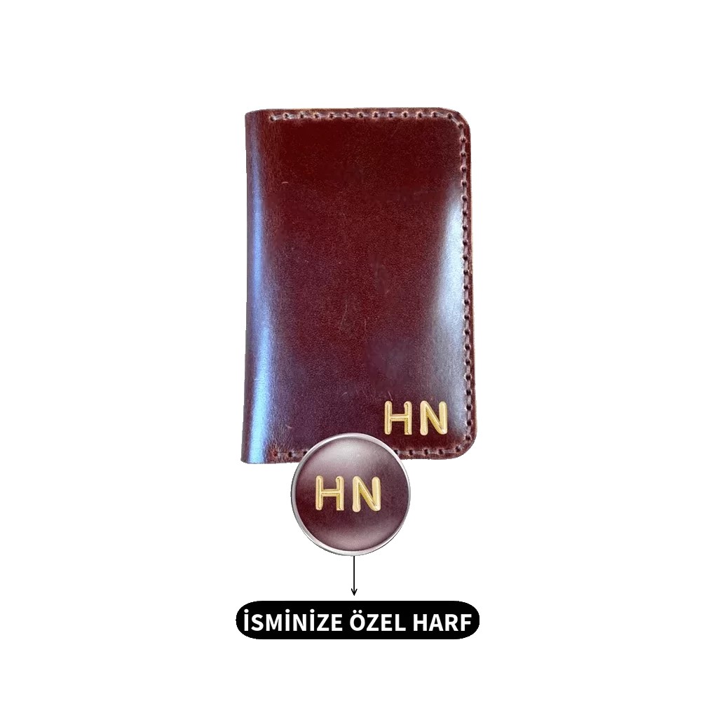 Antik Kiremit Dikey Mini Cüzdan