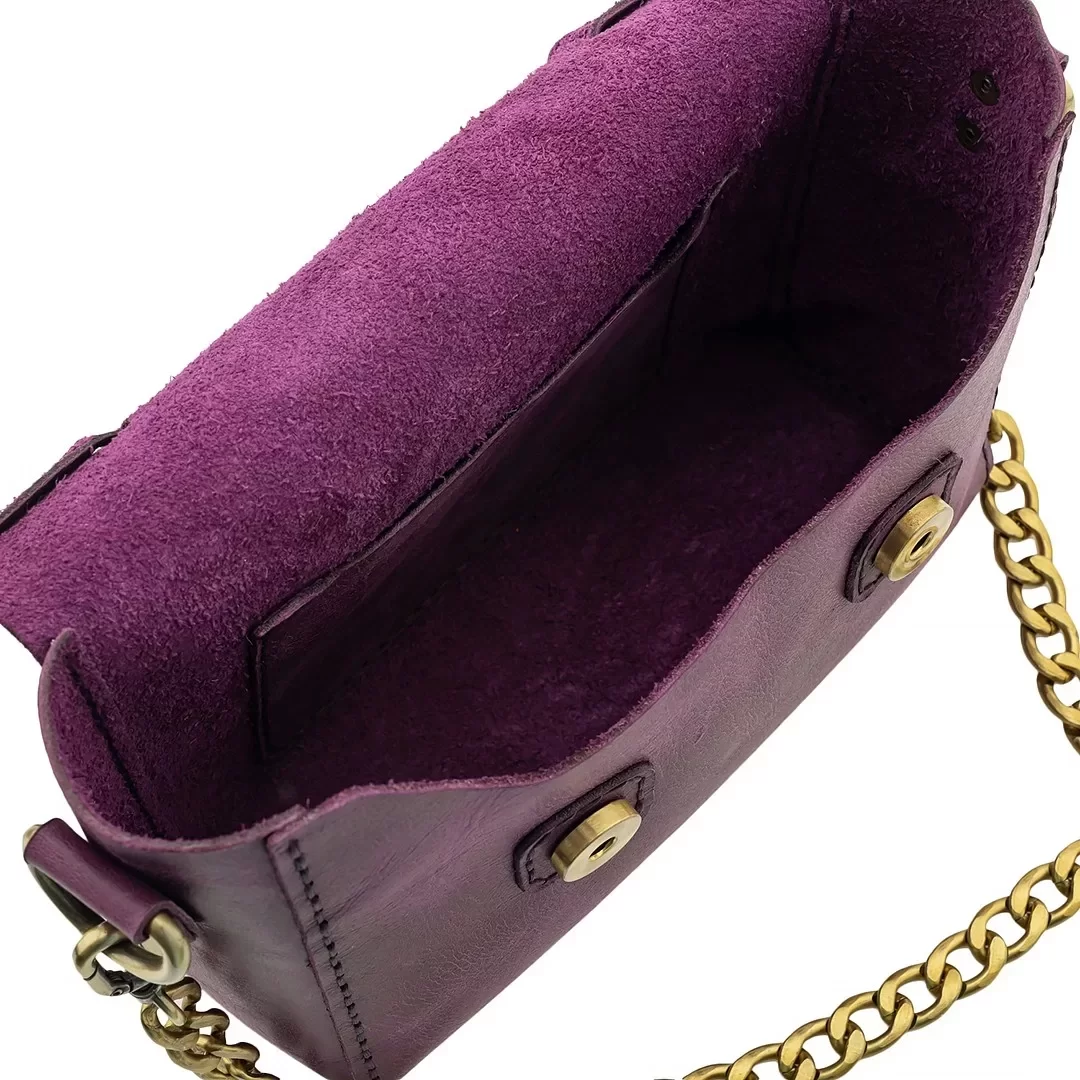 İsme Özel Çıtçıtlı Zincirli Küçük El Omuz Çantası