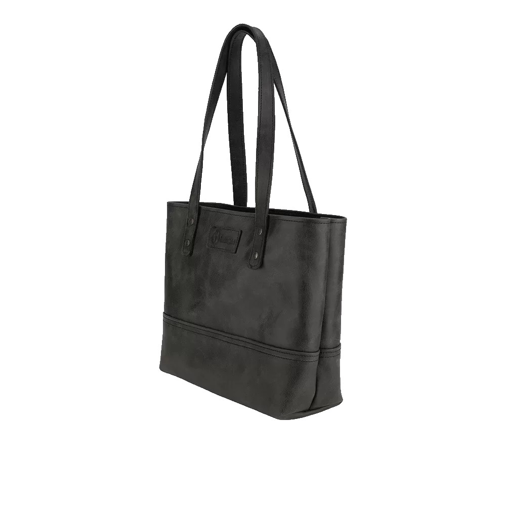 Twingold Kişiye Özel %100 Deri Rainbow Antrasit Tote Bag
