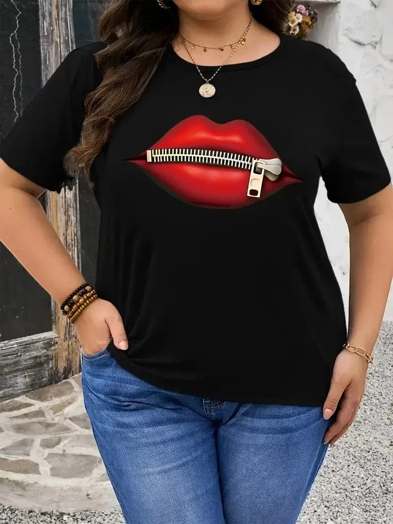 Baskılı Bisiklet Yaka Tişört