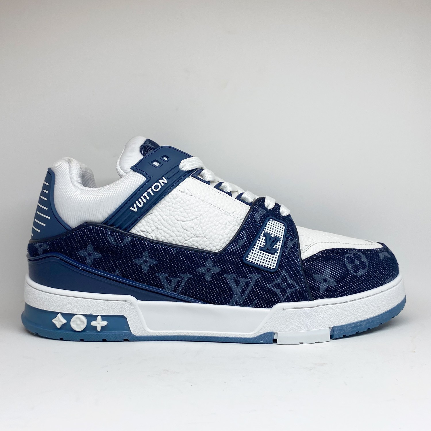 Lacivert Deri Kombin Erkek Sneaker
