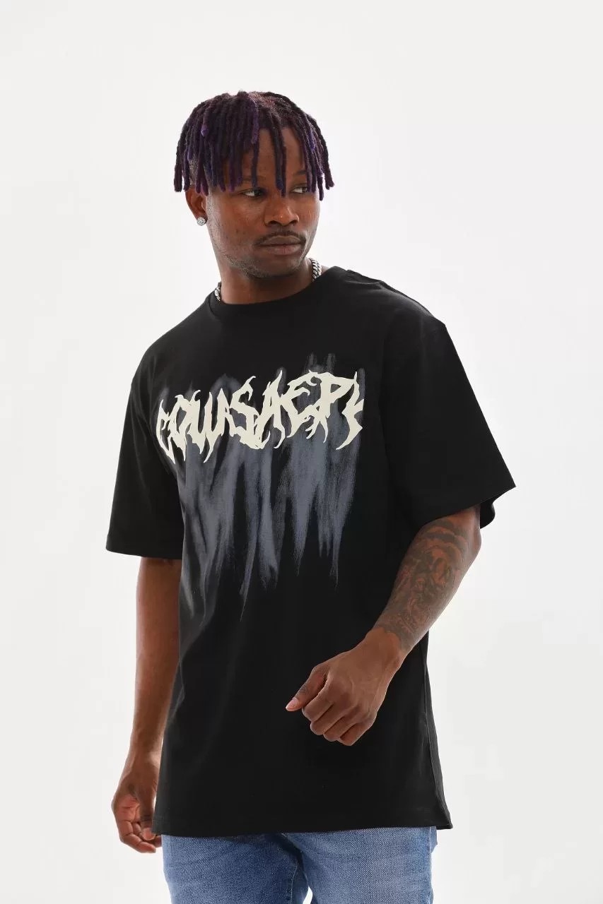 Unisex Baskılı Oversize Tişört