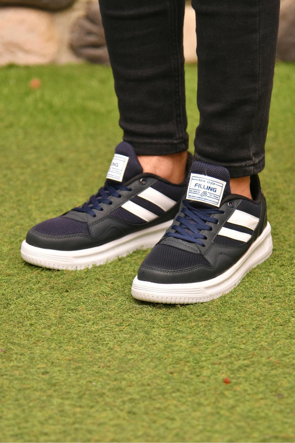 Ortopedik Taban Fileli Casual Terletmez Esnek Hafif Sneaker Erkek Spor Ayakkabı