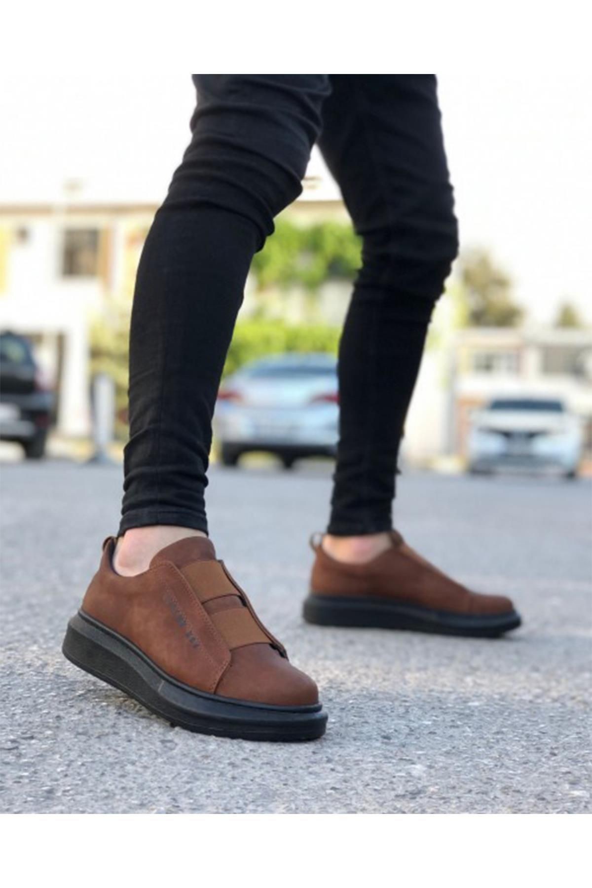 Erkek Bantlı Sneaker Ortopedik Lastikli Mevsimlik Günlük Ayakkabı