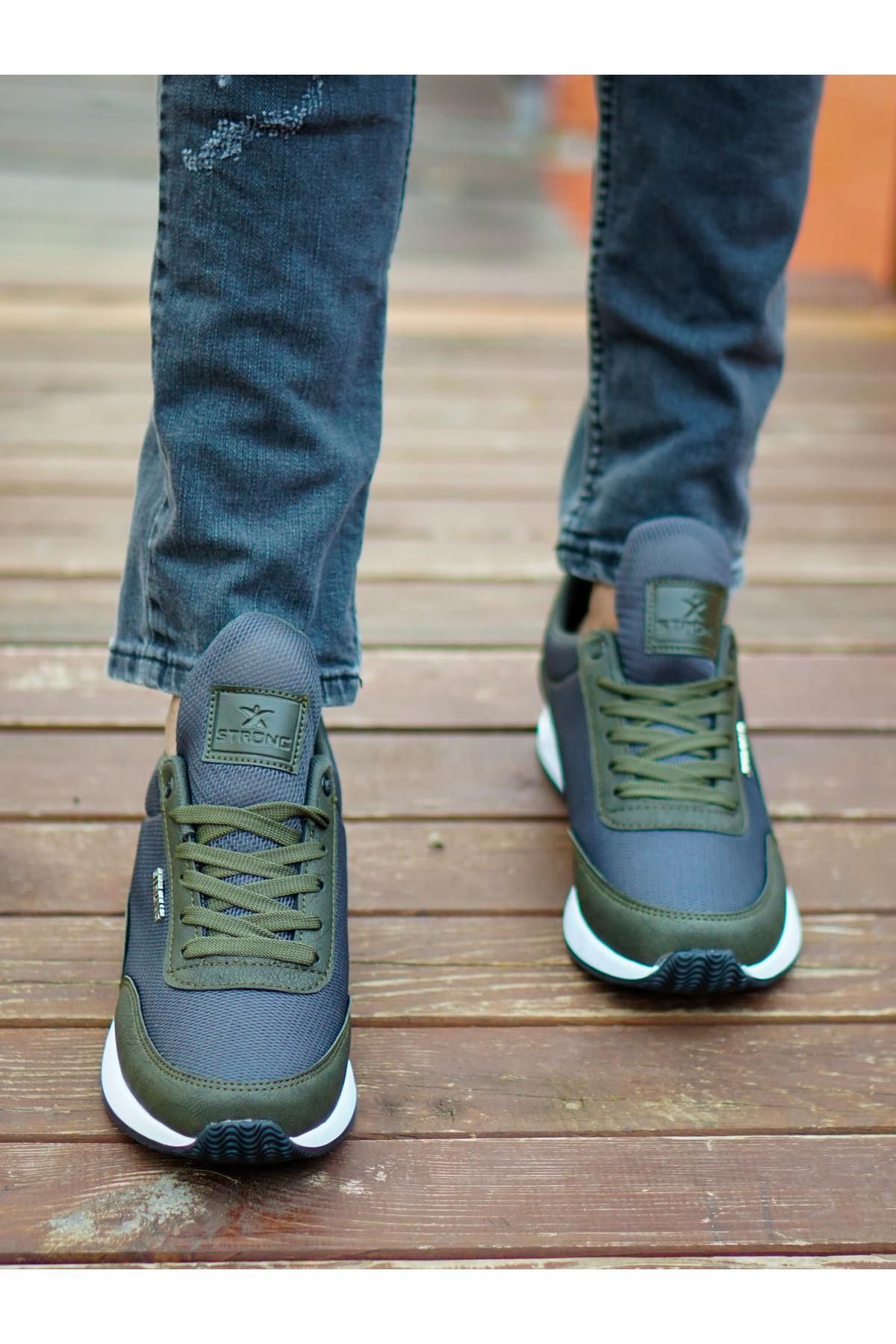 Şık Tasarım Bağcıklı File Hafif Günlük Yürüyüş Rahat Taban Casual Sneaker Spor Ayakkabı