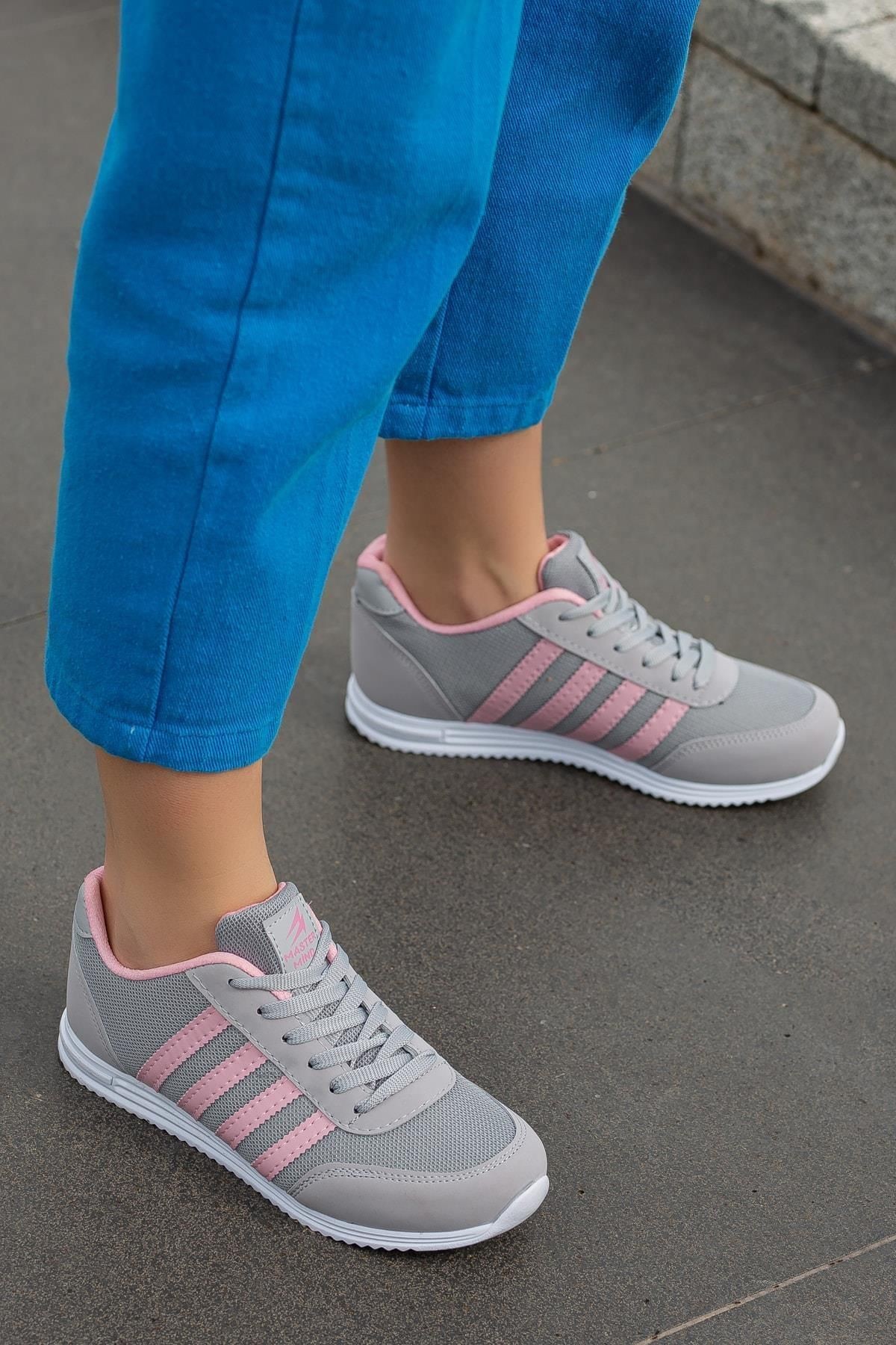 Kadın Günlük Rahat Taban Comfort File Bağcıklı Hafif Esnek Yürüyüş Sneaker Spor Ayakkabı