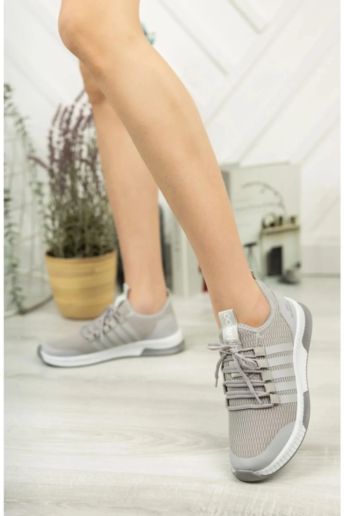 Unisex Günlük Bağcıklı File Nefes Alabilen Terleme Koku Yapmaz Yazlık Sneaker Spor Ayakkabı