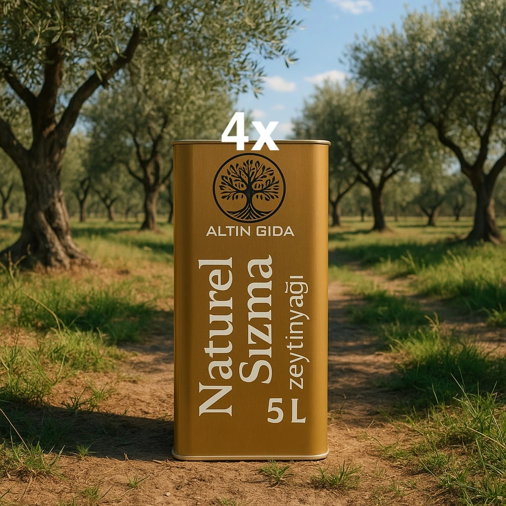 4 x 5 Litre Zeytinyağı (Naturel Sızma - Edremit Cinsi)