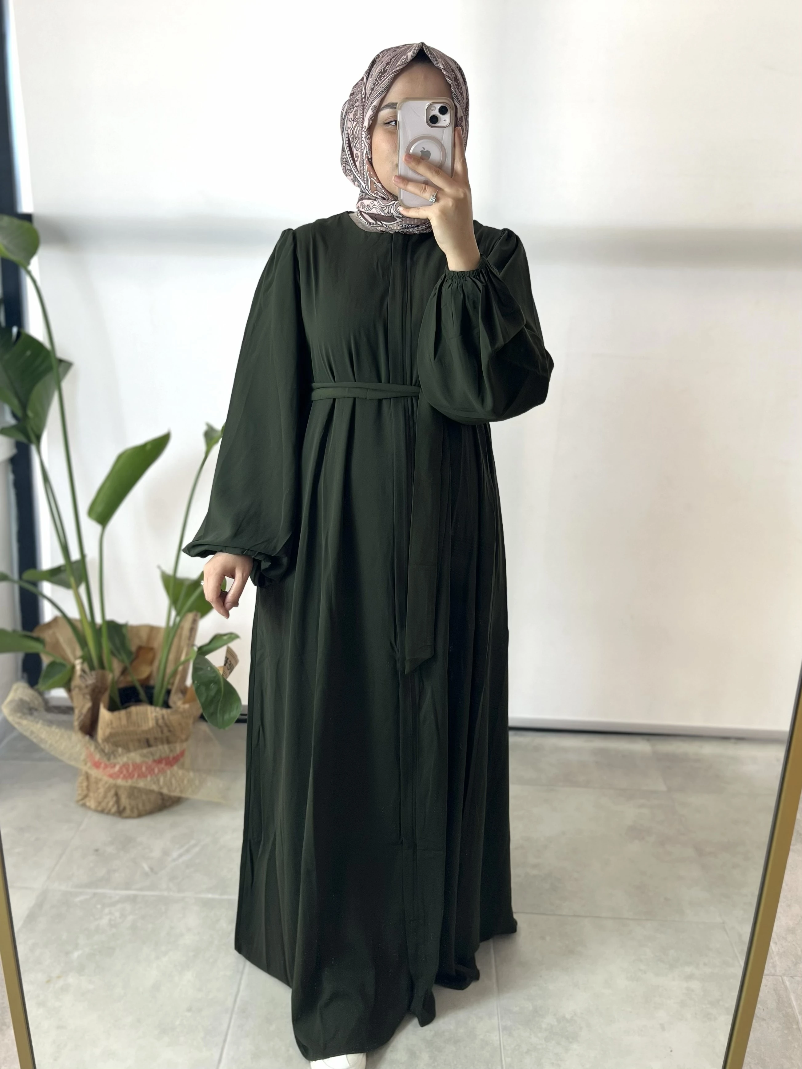 MEDİNE İPEĞİ KLOŞ FERACE - HAKİ YEŞİL