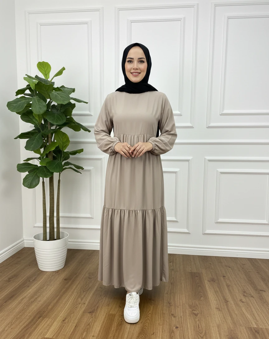 ÇİĞDEM ELBİSE - BEJ