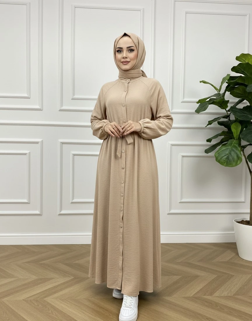 MÜSLİN FERACE - BEJ