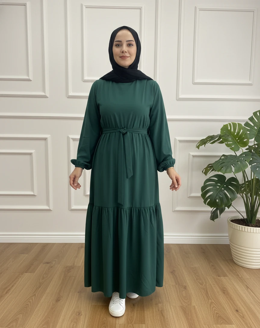 ÇİĞDEM ELBİSE - ZÜMRÜT