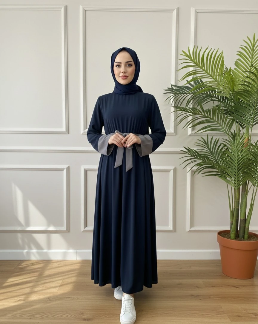 NİSANUR ELBİSE - LACİVERT