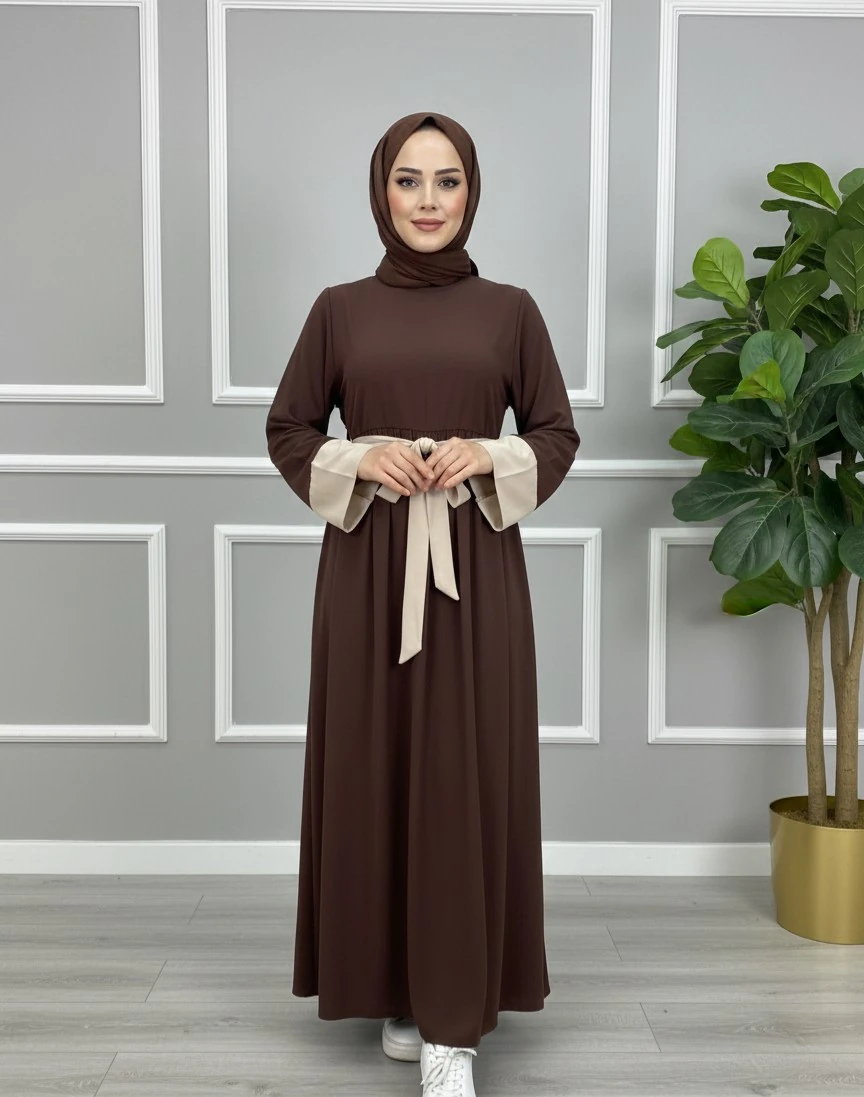 NİSANUR ELBİSE - ACIKAHVE