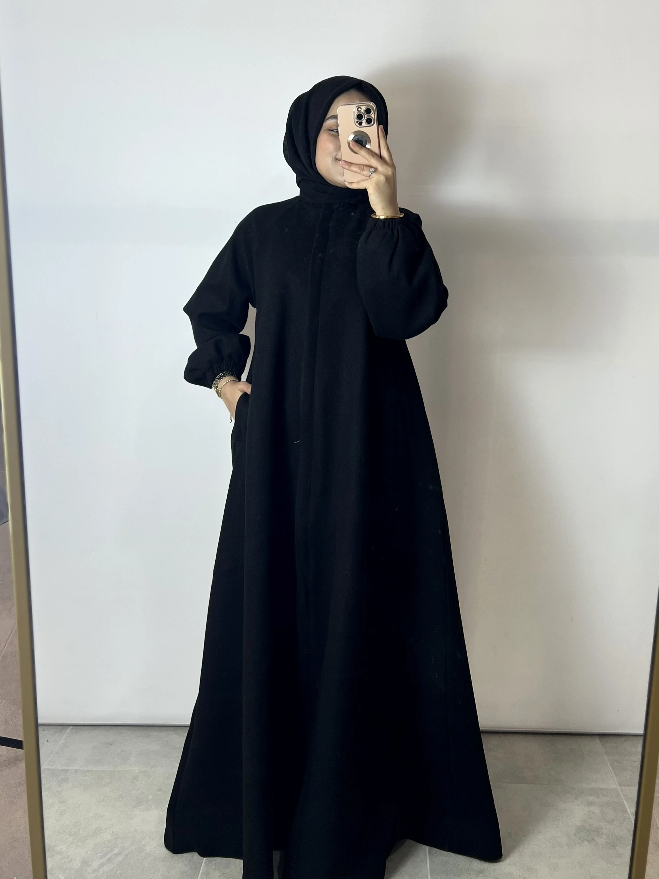 KIŞLIK KAŞE KABAN - SİYAH