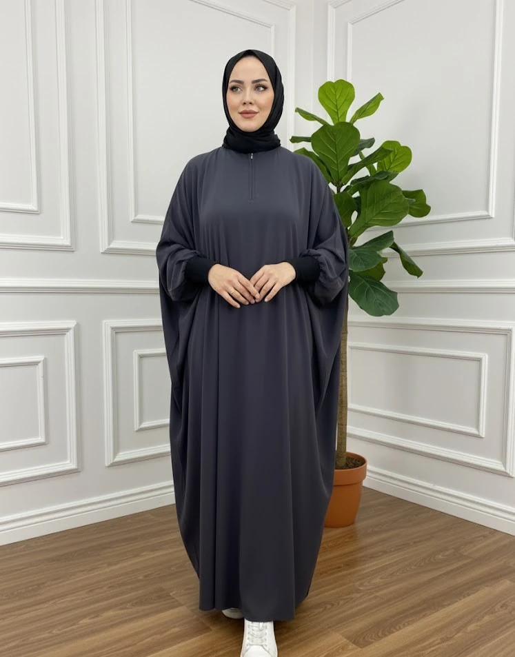 YARASA KOL ELBİSE - GRİ