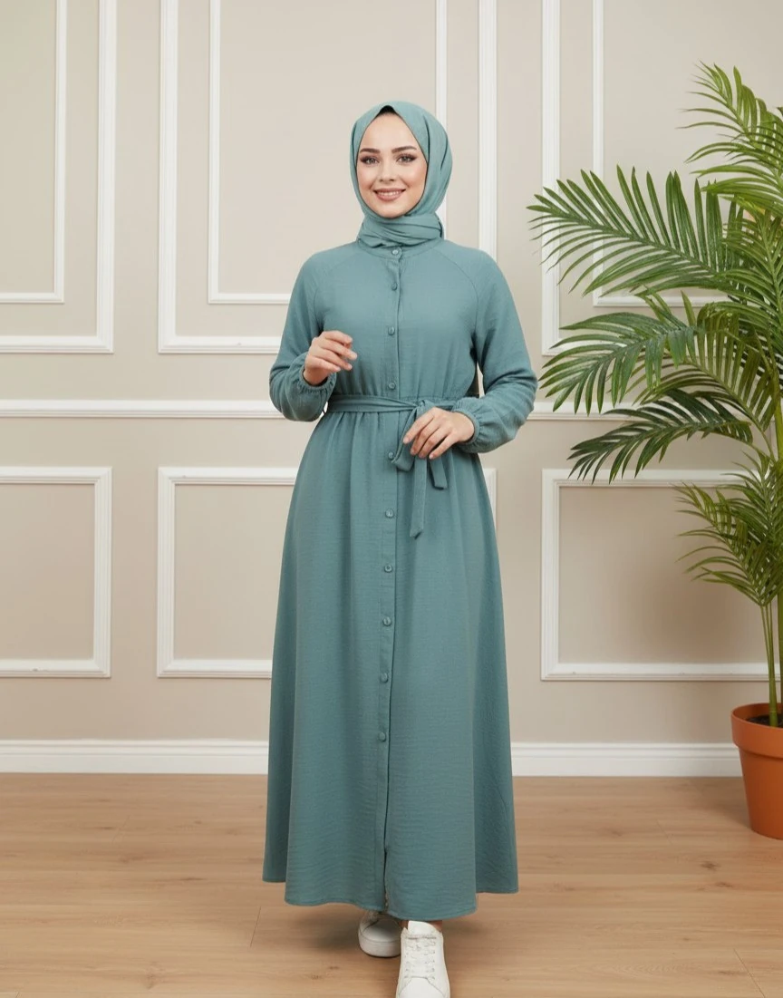 MÜSLİN FERACE - MİNT YEŞİLİ