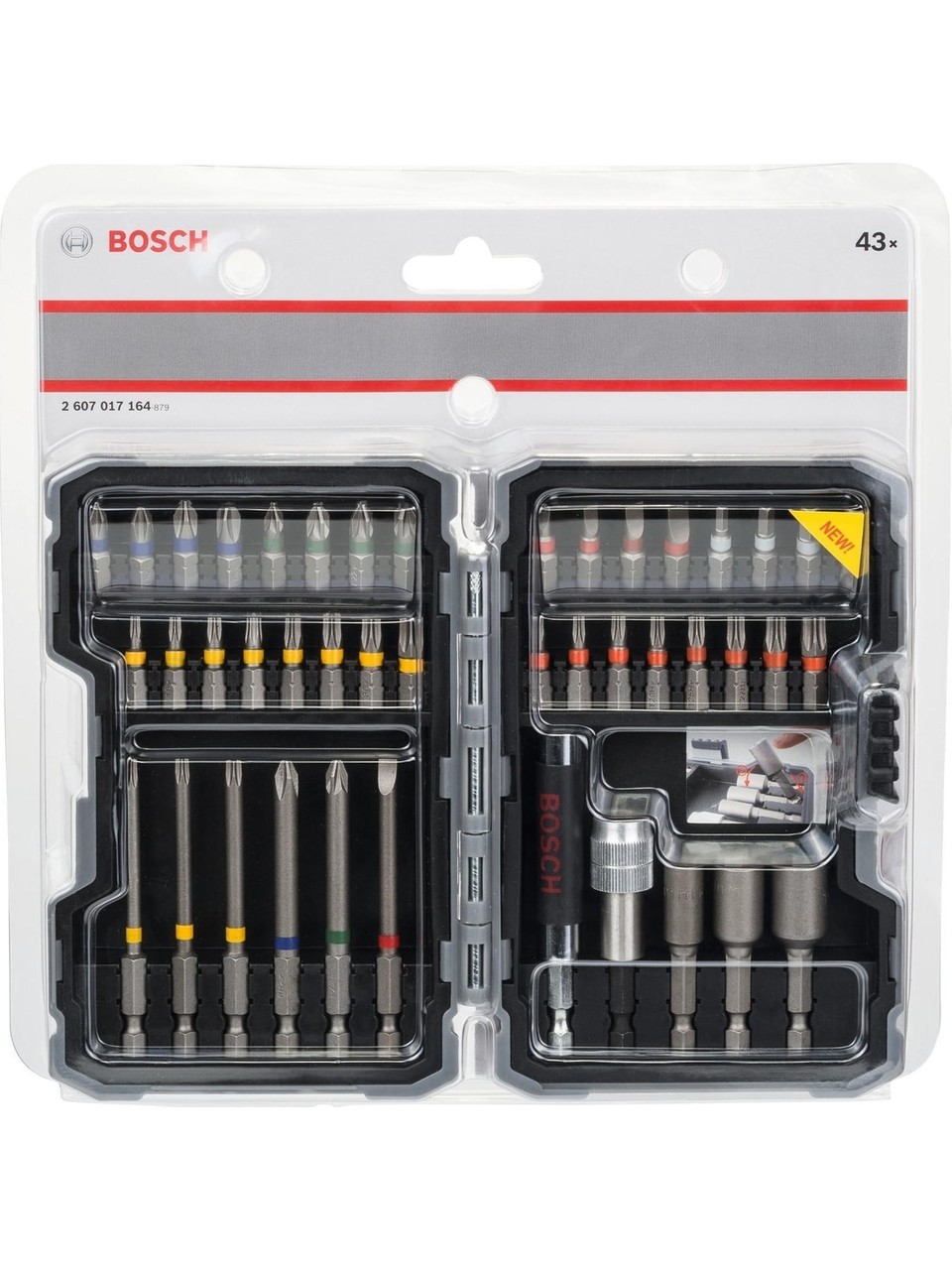 Bosch 43 Parça Vidalama Ucu + Lokma Anahtar Seti