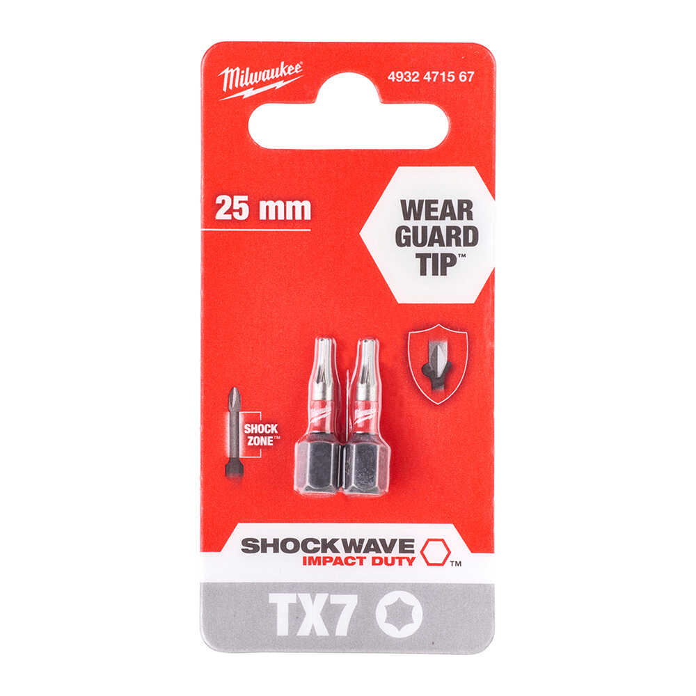 25 mm TX7 Shockwave Bits Uç 2'li