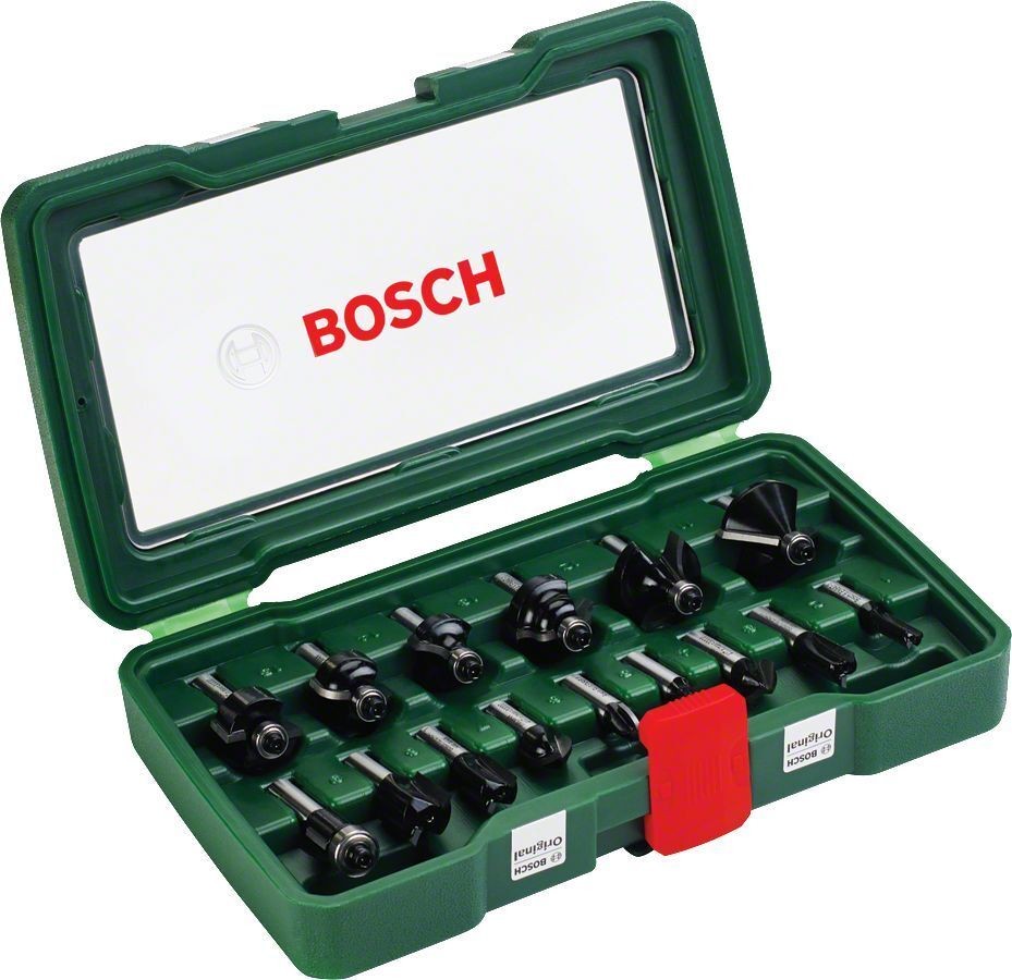 Bosch 15 Parça Freze Seti 8 mm Şaftlı 2607019469