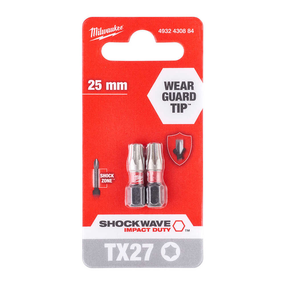 TX27 25 mm Shockwave Bits Uç - 2'li