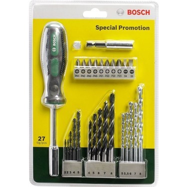 Bosch 27 Parça Tornavidalı Vidalama ve Matkap Ucu Seti