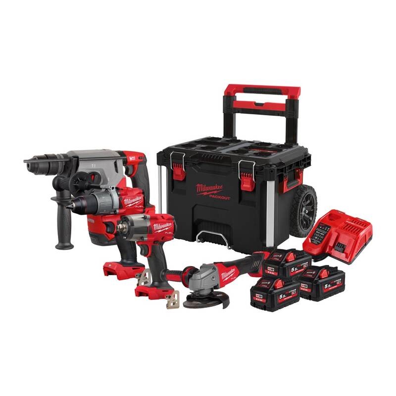 Milwaukee M18 FPP4A2-553P Fuel 4'lü Set