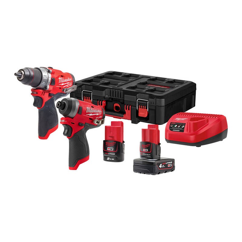 Milwaukee M12 FPP2A-422P M12FPD - M12FID Akülü Set