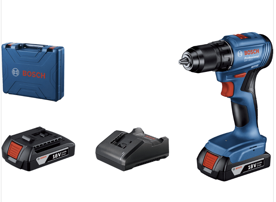 Bosch Akülü Delme/Vidalama Makinesi GSR 185-LI Çift Akülü 2x2.0Ah
