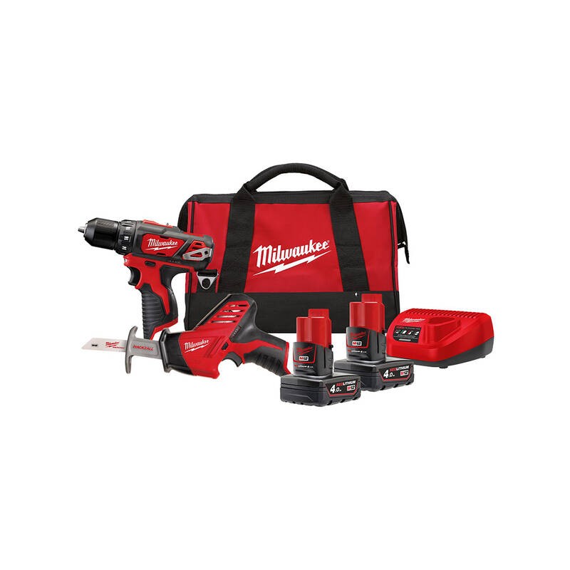 Milwaukee M12 BPP2C-402B Akülü Set