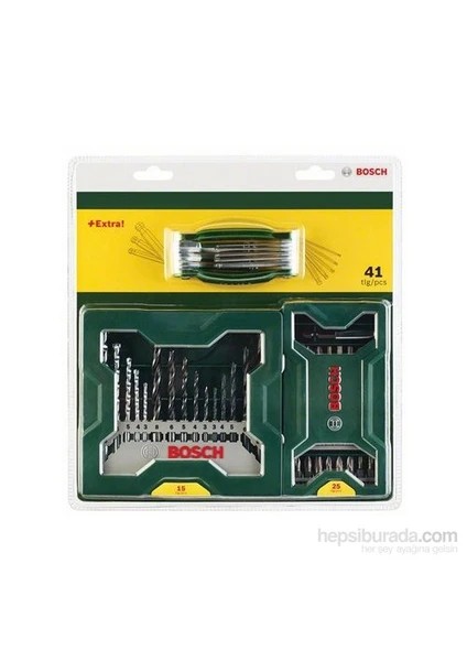 Bosch X-Line 15 Parça Delme ve 25 Parça Vidalama Seti + Alyan