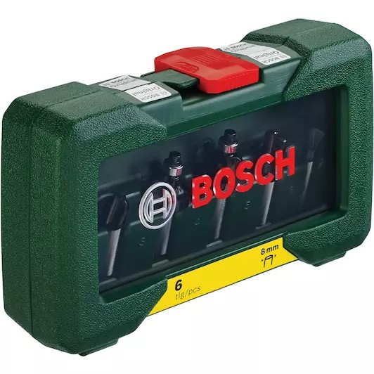 Bosch 2607019463 6 Parça 8 mm Şaftlı Freze Seti
