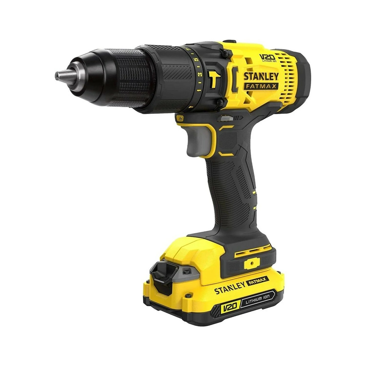 Stanley SCD718D2K 18V 2.0AH V20 Li-Ion, Çift Akülü, Kömürlü, Darbeli Matkap